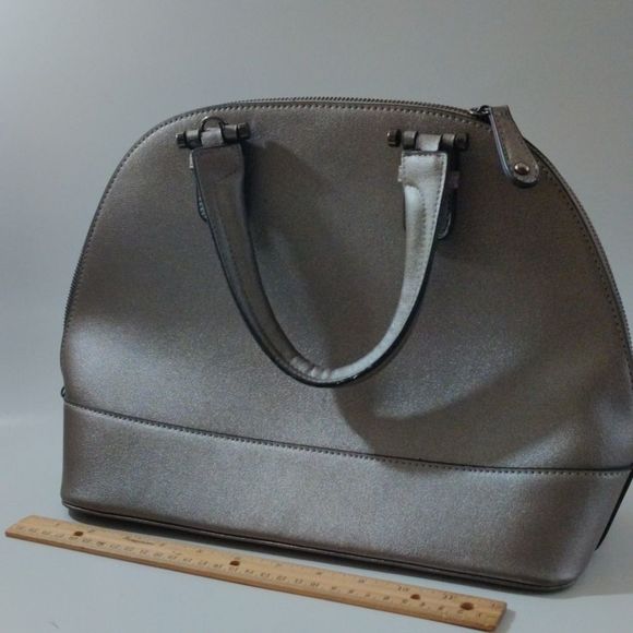 JustFab large silver glitter Hobo handle bag - Picture 7 of 12